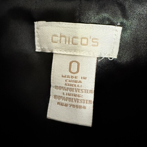 Chico's Jacket Womens Small Button Up Boho Paisley Tapestry Blue Black Pockets - Picture 3 of 10